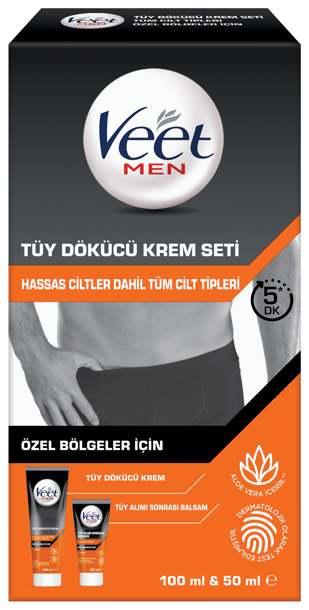 Veet Men Özel Bölgeler İçin Tüy Dökücü Krem Seti