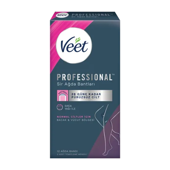 Veet Professional 12'li Bacak&Vücut Ağda Bandı Normal Ciltler