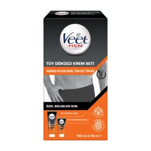 Veet Men Özel Bölgeler İçin Tüy Dökücü Krem Seti
